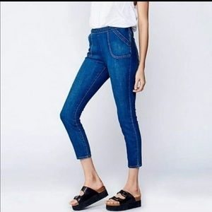 Free People Braided Waist Crop Skinny Jeans
